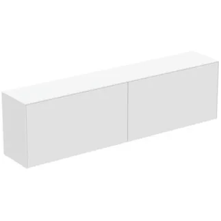 IDEAL STANDARD CONCA - toaletní skříňka 1987x373x550 mm v bílém matném laku, 4 zásuvky - bez úchytky, plný výsuv, otevírání push-to-open, SoftClosing, předem smontované, dřevo z udržitelných zdrojů #T4332Y1 - Bílý matný