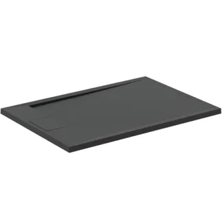 IDEAL STANDARD ULTRA FLAT S I.LIFE - Obdélníková sprchová vanička 1000x700x30 mm v černé barvě - antibakteriální, protiskluzový povrch, bezbariérová, v souladu s DIN 18040, možnost řezání na míru, opravitelná, výška 30 mm #T5240FV - břidlice