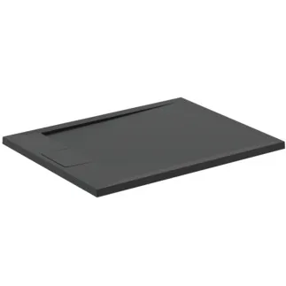IDEAL STANDARD ULTRA FLAT S I.LIFE - Obdélníková sprchová vanička 900x700x30 mm v černé barvě - antibakteriální, protiskluzový povrch, bezbariérová, v souladu s DIN 18040, možnost řezání na míru, opravitelná, výška 30 mm #T5237FV - břidlice