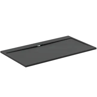 IDEAL STANDARD ULTRA FLAT S I.LIFE - Obdélníková sprchová vanička 1800x1000x30 mm v černé barvě - antibakteriální, protiskluzový povrch, bezbariérová, v souladu s DIN 18040, možnost řezání na míru, opravitelná, výška 30 mm #T5245FV - břidlice