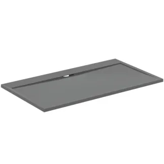 IDEAL STANDARD ULTRA FLAT S I.LIFE - Obdélníková sprchová vanička 1600x900x30 mm v křemenné šedé barvě - Antibakteriální, Protiskluzový povrch, Bezbariérová, podle DIN 18040, Lze řezat na míru, Opravitelná, výška 30 mm #T5226FS - Křemenná šedá