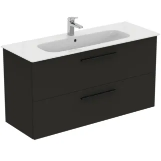 IDEAL STANDARD I.LIFE A - toaletní stolek 1240x460x645 mm v karbonově šedé matné barvě, 2 zásuvky - SoftClosing, Předmontováno, Dřevo z udržitelných zdrojů #K8748NV - Karbonově šedá barva