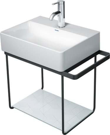 DURAVIT Skleněná polička 009966 Design by Duravit #0099668200 - Barva 82, Cubic Line, Materiál: Tvrzené bezpečnostní sklo dle EN 12150-1 420 mm