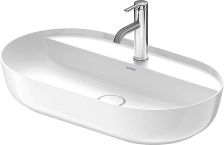 DURAVIT Umyvadlová mísa 038070 Design by Cecilie Manz #0380702300 - p Barva 00, Bílá Vysoký lesk, Počet míst pro mytí: 1 Uprostřed, Počet otvorů pro armaturu na jednom umyvadle: 1 Uprostřed, Glazovaná zadní stěna: Ne 700 x 400 mm