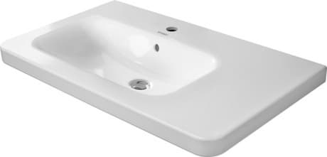 DURAVIT Umyvadlo 232580 Design by Matteo Thun & Antonio Rodriguez #2325800060 - p Barva 00, Bílá Vysoký lesk, Obdélníkový, Počet míst pro mytí: 1 Vlevo, Počet otvorů pro armaturu na jednom umyvadle: 1 Uprostřed, Přepad: Ano 800 x 480 mm