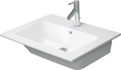 DURAVIT Umyvadlo 233663 Design by Philippe Starck #2336630060 - p Barva AA, Bílá Vysoký lesk, DuraShield, Počet otvorů pro armaturu na jednom umyvadle: 1 Uprostřed 630 x 490 mm
