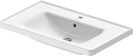 DURAVIT Umyvadlo 236780 Design by Bertrand Lejoly #23678000601 - p Barva 00, Bílá Vysoký lesk, Obdélníkový, Počet míst pro mytí: 1 Uprostřed, Počet otvorů pro armaturu na jednom umyvadle: 1 Uprostřed, Glazovaná zadní stěna: Ne 800 x 480 mm
