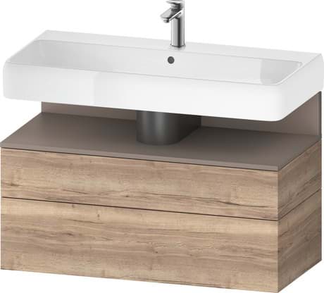 DURAVIT Závěsná skříňka pod umyvadlo QA4395 Design by Studio F. A. Porsche #QA4395043550000 - Barva M16, dub černý Matná Dekor, Nika: dub černý Matná, Dekor 990 x 470 mm