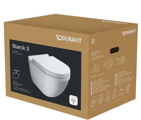 DURAVIT WC set závěsný 422509 Design by Philippe Starck #42250900A1 - © Barva 00, Rozměry krabice: 401x450x565 mm 370 x 540 mm