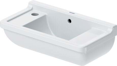 DURAVIT Umývátko 075150 Design by Philippe Starck #07515000001 - • Barva 00, Bílá Vysoký lesk, Počet míst pro mytí: 1 Vlevo 500 x 260 mm