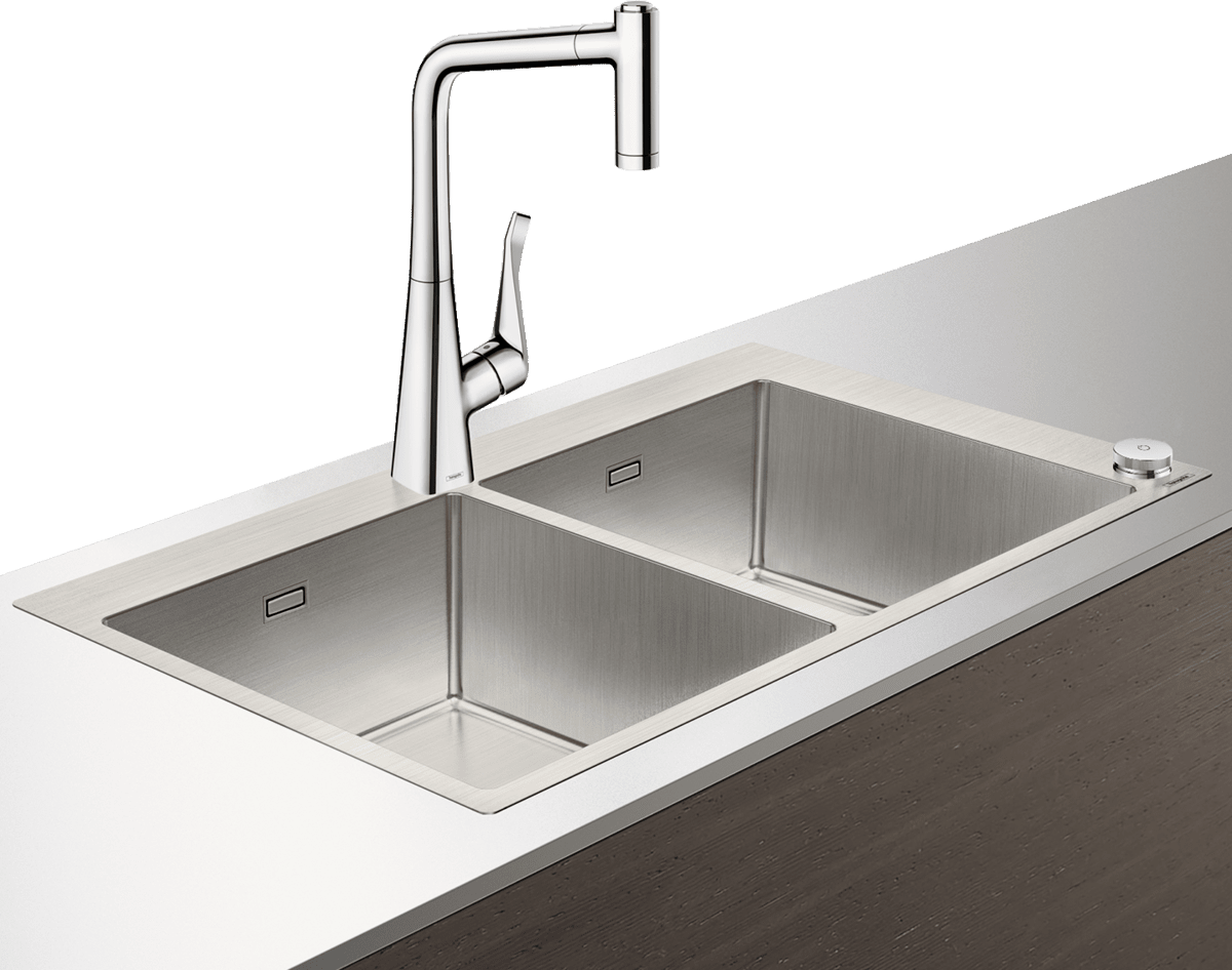 HANSGROHE C71 C71-F765-05 Dřez kombinovaný 370/370 Select #43211000