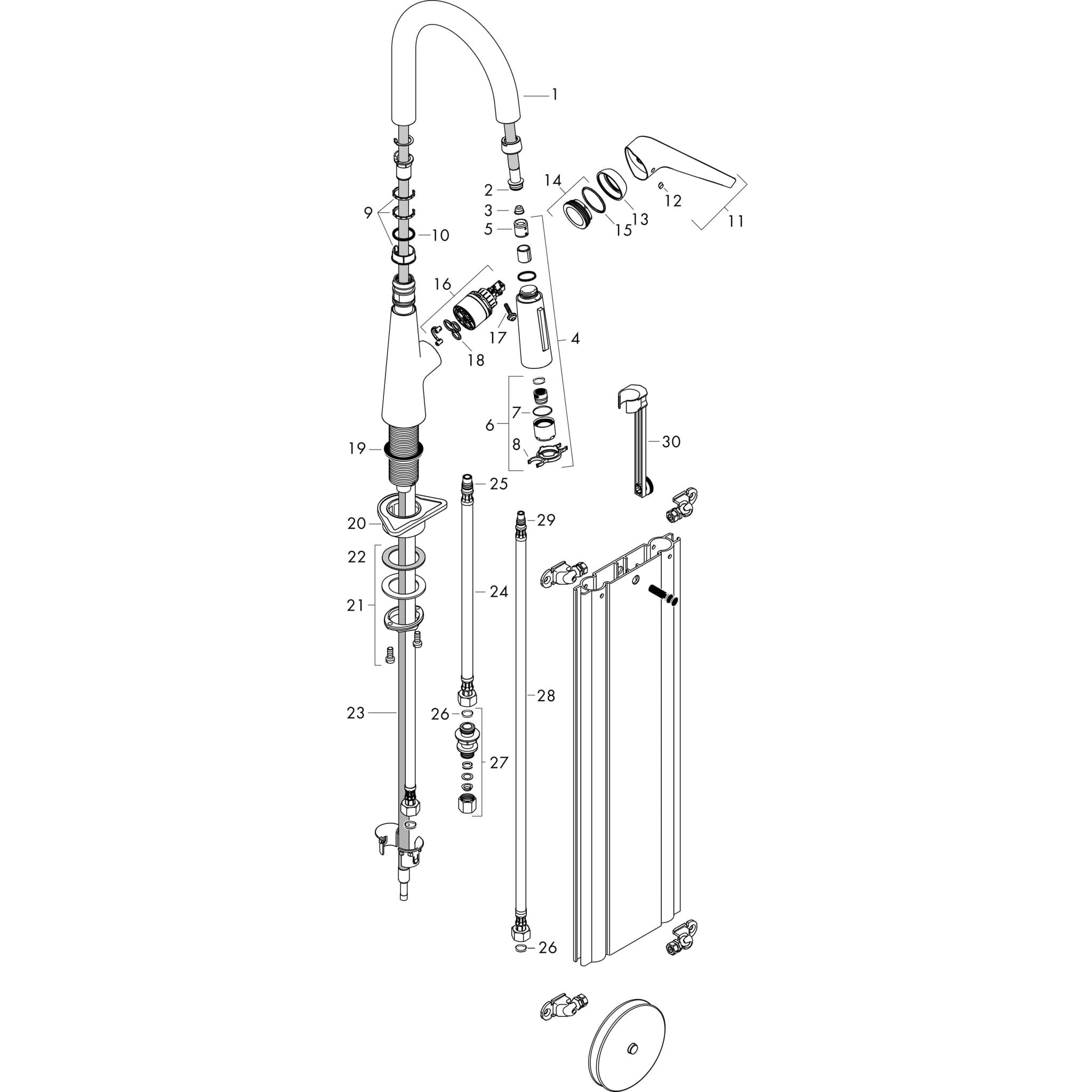HANSGROHE Talis M51 jednopáková kuchyňská baterie 200, EcoSmart, vytahovací výtok, 2jet, sBox #73876000 - chrom