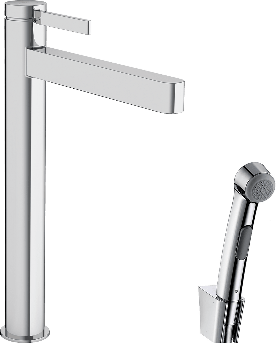 HANSGROHE Finoris Páková umyvadlová baterie 260 s ruční sprchou Bidette a sprchovou hadicí 160 cm #76220000 - chrom