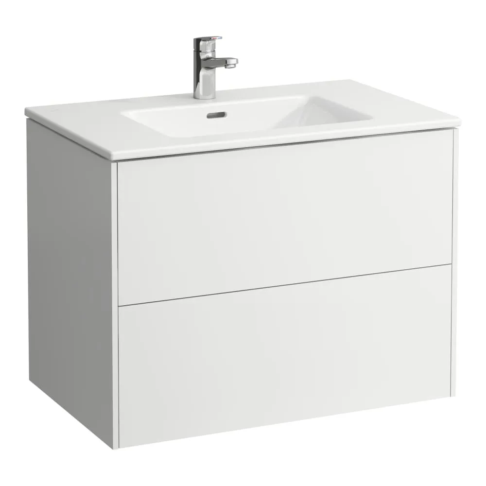 LAUFEN Umyvadlo 'slim' se skříňkou 800 mm, se 2 zásuvkami, vč. dělícího systému do zásuvek 800 x 500 x 610 mm #H8649612611041 - 260 - Bílá mat