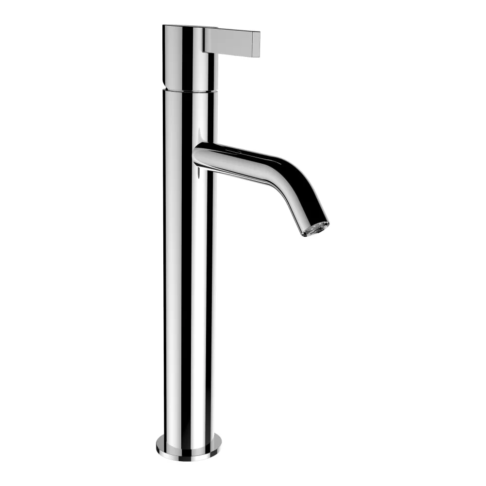 LAUFEN Kartell LAUFEN Umyvadlová stojánková páková baterie vysoká, pevný výtok 125 mm, průtok 5,3 l/min, bez automatické výpusti, chrom #H3113380041201