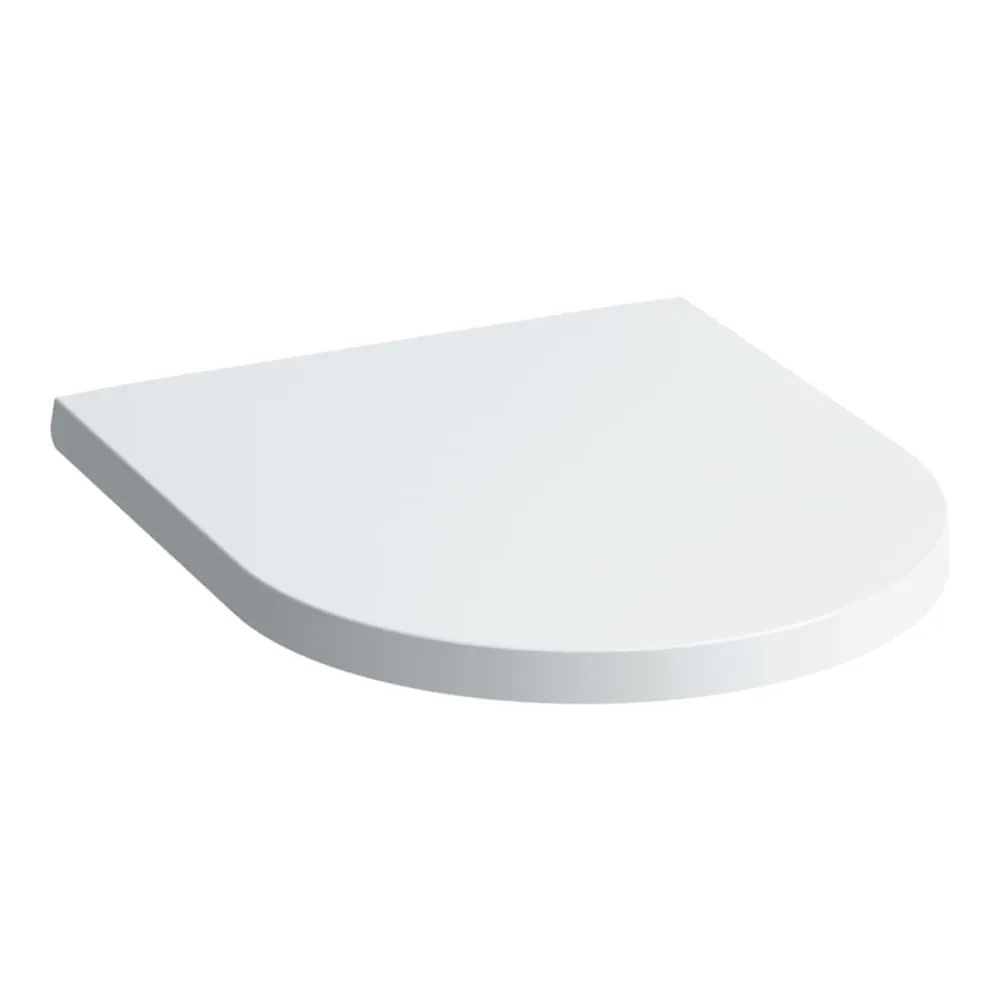 LAUFEN Kartell LAUFEN Sedátko s poklopem, odnímatelné, zakulacený zadní lem, bez zpomalovacího sklápěcího systému 445 x 375 x 35 mm #H8913320000001 - 000 - Bílá