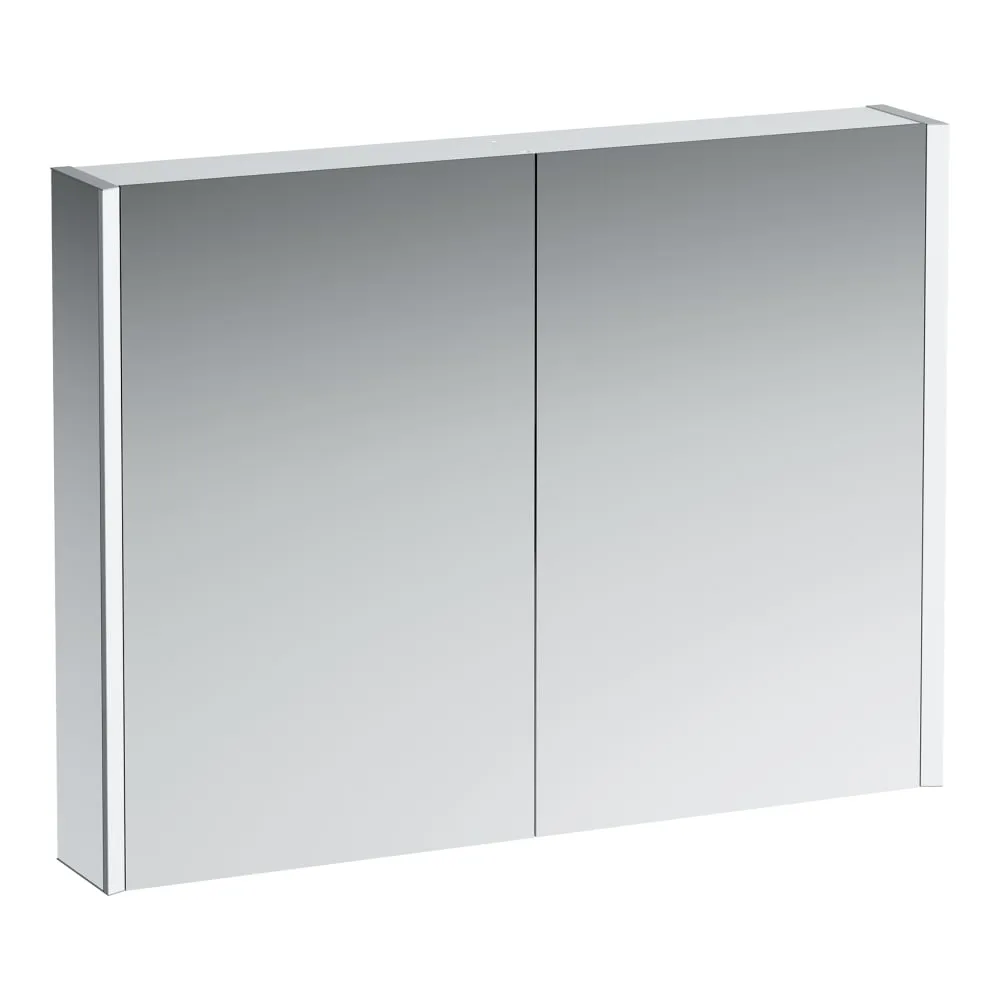 LAUFEN FRAME 25 Hliníková zrcadlová skříňka, podélné LED osvětlení, el. zásuvka a senzorový spínač osvětlení 1000 x 150 x 750 mm #H4086039001451 - 144 - Zrcadlo