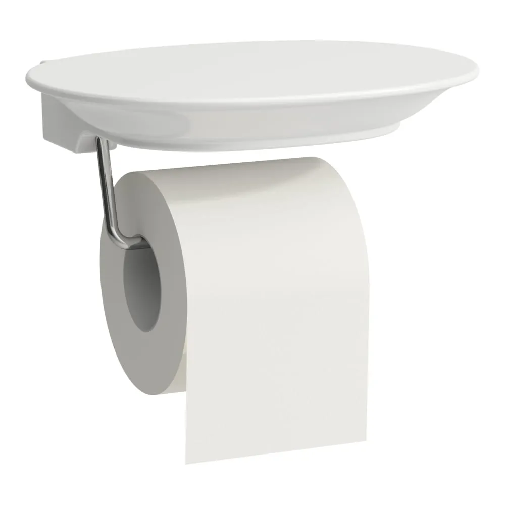 LAUFEN THE NEW CLASSIC Držák toaletního papíru, keramika 220 x 170 x 46 mm #H8738537570001 - 000 - Bílá / Chrom