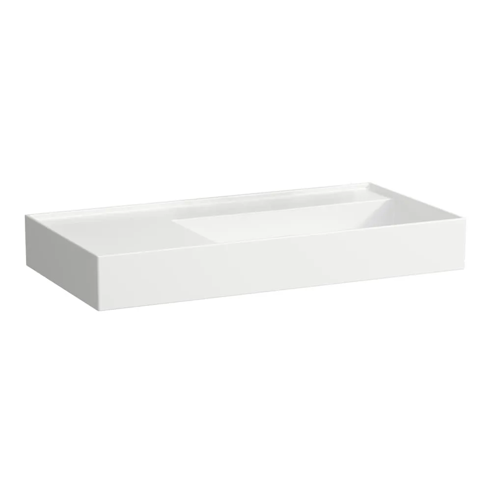 LAUFEN Kartell LAUFEN Umyvadlo, polička vlevo, se speciálním skrytým vývodem 900 x 460 x 120 mm #H8103390201121 - 000 - Bílá