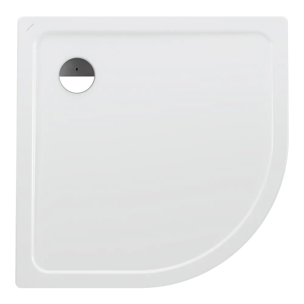 LAUFEN PLATINA Sprchová vanička čtvrtkruh, poloměr 550 mm, s protihlukovými podložkami 1000 x 1000 x 30 mm #H2150097570401 - 000 - Bílá