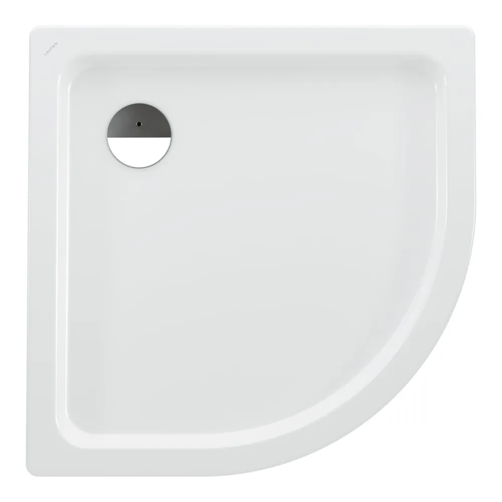 LAUFEN PLATINA Sprchová vanička čtvrtkruh, poloměr 550 mm 900 x 900 x 30 mm #H2150180000401 - 000 - Bílá