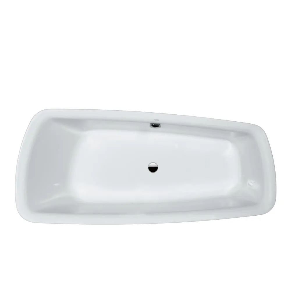 LAUFEN PALOMBA COLLECTION Vana, s konstrukcí, výška okraje vany 80 mm, sanitární akrylát, (kromě 620 a 621), 170 l 1800 x 800 x 455 mm #H2438010000001 - 000 - Bílá
