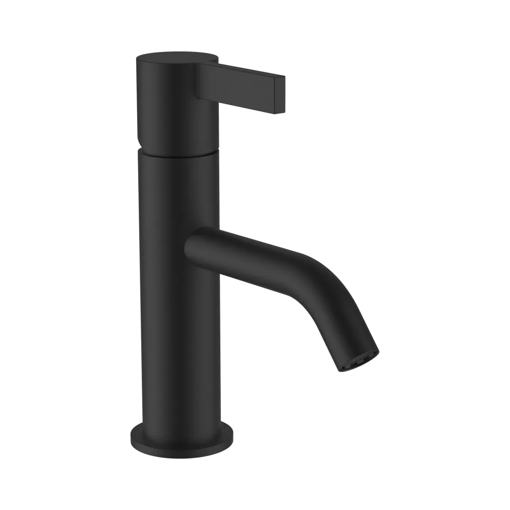 LAUFEN Kartell LAUFEN Umyvadlová stojánková páková baterie, pevný výtok 115mm, průtok 5,3 l/min, bez automatické výpusti, PVD titan černá matná #H3113310811001