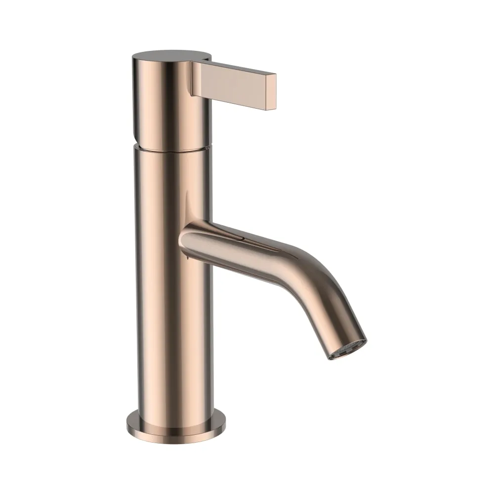 LAUFEN Kartell LAUFEN Umyvadlová stojánková páková baterie, pevný výtok 115mm, průtok 5,3 l/min, bez automatické výpusti, PVD zlatorůžová #H3113310821001