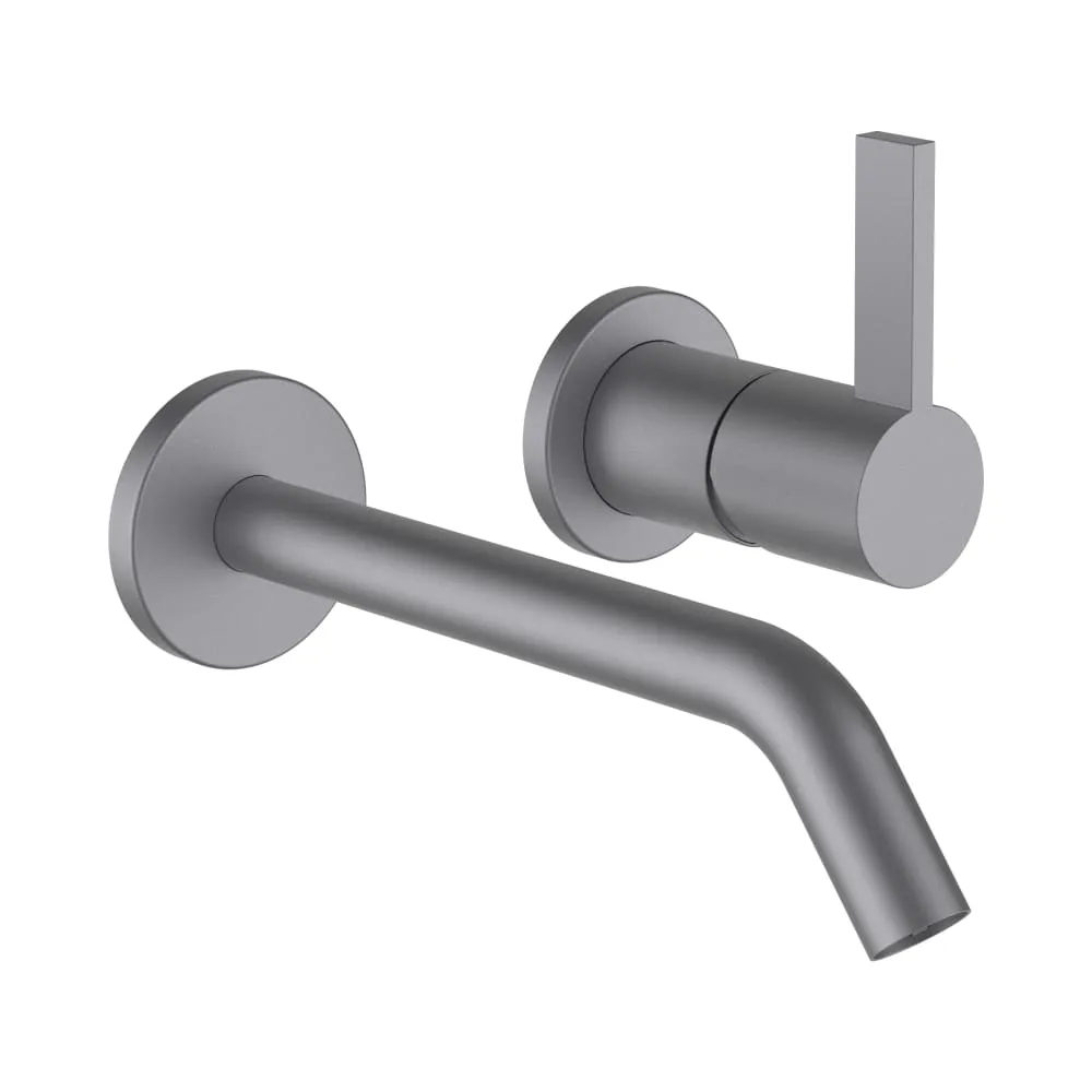 LAUFEN Kartell LAUFEN Umyvadlová podomítková páková baterie pro 2-bodový Simibox, pevný výtok 175 mm, PVD inox kartáčovaná ocel #H3113360901201