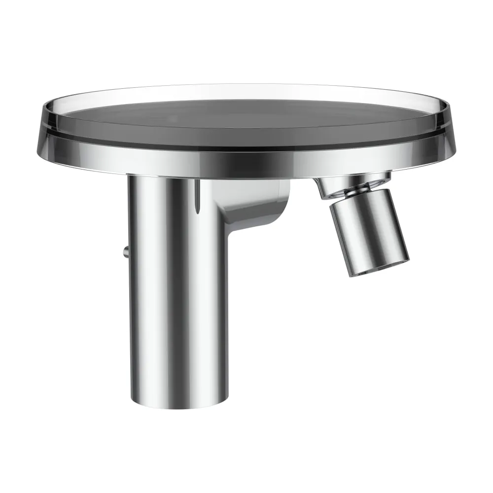 LAUFEN Kartell LAUFEN Bidetová stojánková páková baterie (Disk), vč. 1 plastového disku v provedení transparent s automatickou výpustí, chrom #H3413310041111