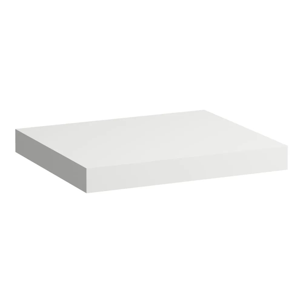 LAUFEN LANI Umyvadlová deska 600, bez výřezu, tloušťka: 65 mm, vč. 2 nástěnných držáků 585 x 495 x 65 mm #H4046401122661 - 260 - Bílá mat
