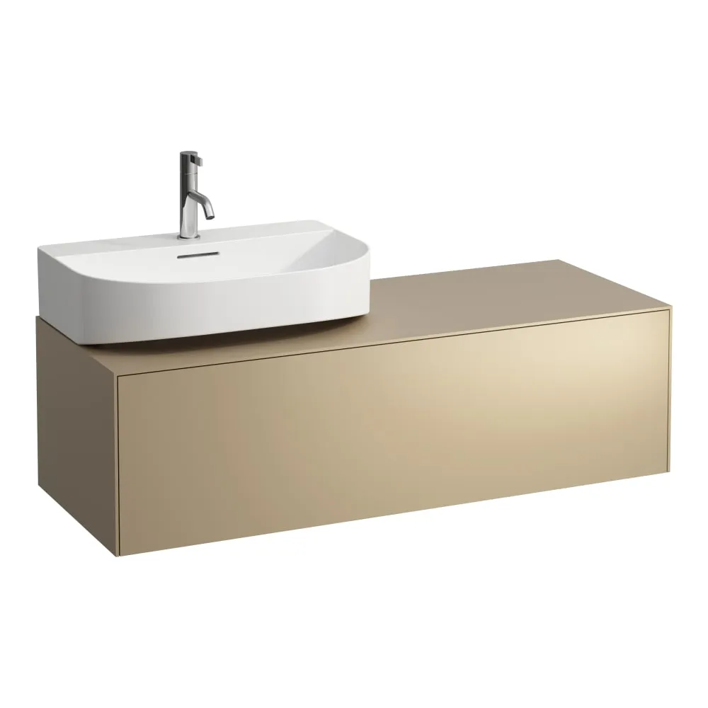 LAUFEN SONAR Skříňka pod umyvadlo, s 1 zásuvkou, pro umývátka H816341, H816342, s výřezem vlevo 1175 x 455 x 340 mm #H4054520341431 - 040 - Zlatá (lak)