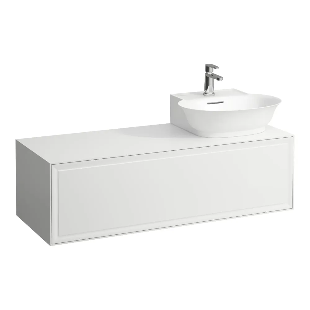 LAUFEN THE NEW CLASSIC Skříňka pod umyvadlo, s 1 zásuvkou, s výřezem vpravo, pro umyvadla H816852 1175 x 455 x 345 mm #H4060860851701 - 170 - Bílá mat