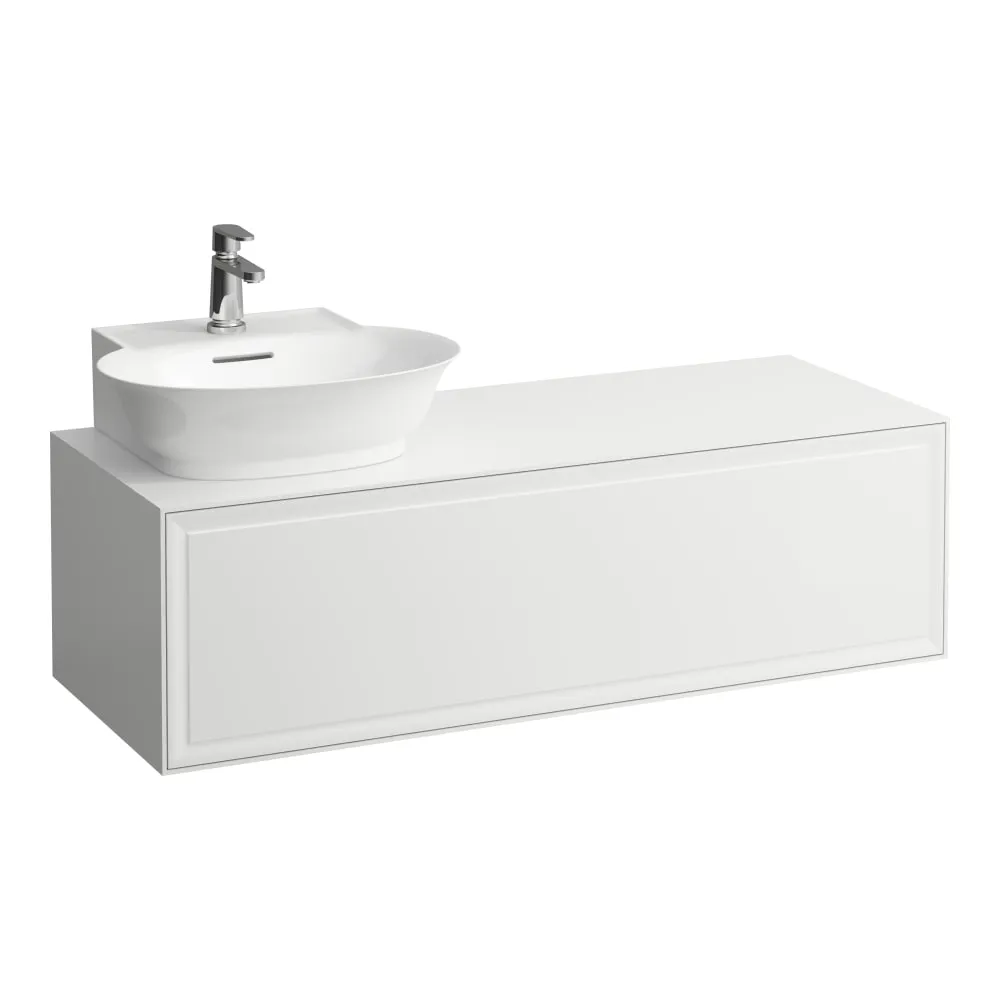 LAUFEN THE NEW CLASSIC Skříňka pod umyvadlo, s 1 zásuvkou, s výřezem vlevo, pro umyvadla H816852 1175 x 455 x 345 mm #H4060850856281 - 170 - Bílá mat