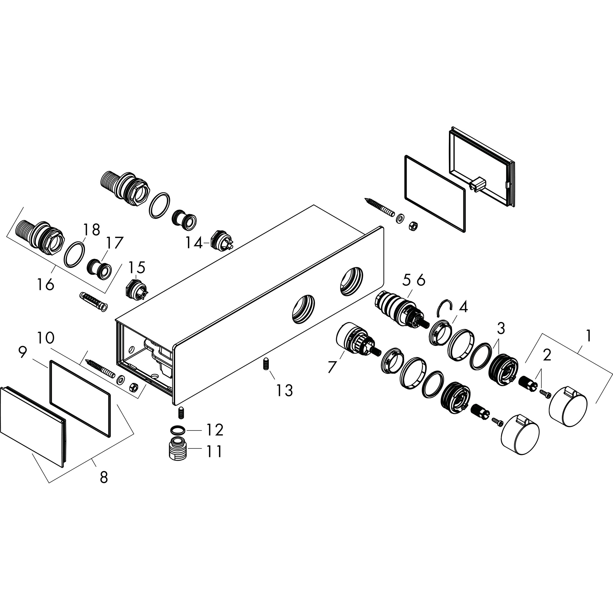 HANSGROHE sprchový termostat hansgrohe ShowerTablet 350 pro povrchovou montáž #13102000