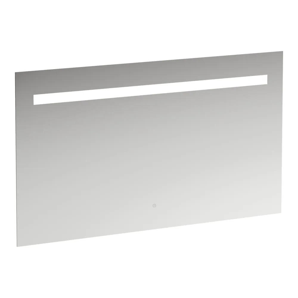 LAUFEN LEELO Zrcadlo, 1200 mm v hliníkovém rámu s vodorovným LED osvětlením, 1 dotykový senzor (Zap/Vyp/Stmívání), 4000 K, IP44 1200 x 40 x 700 mm #H4476729501441