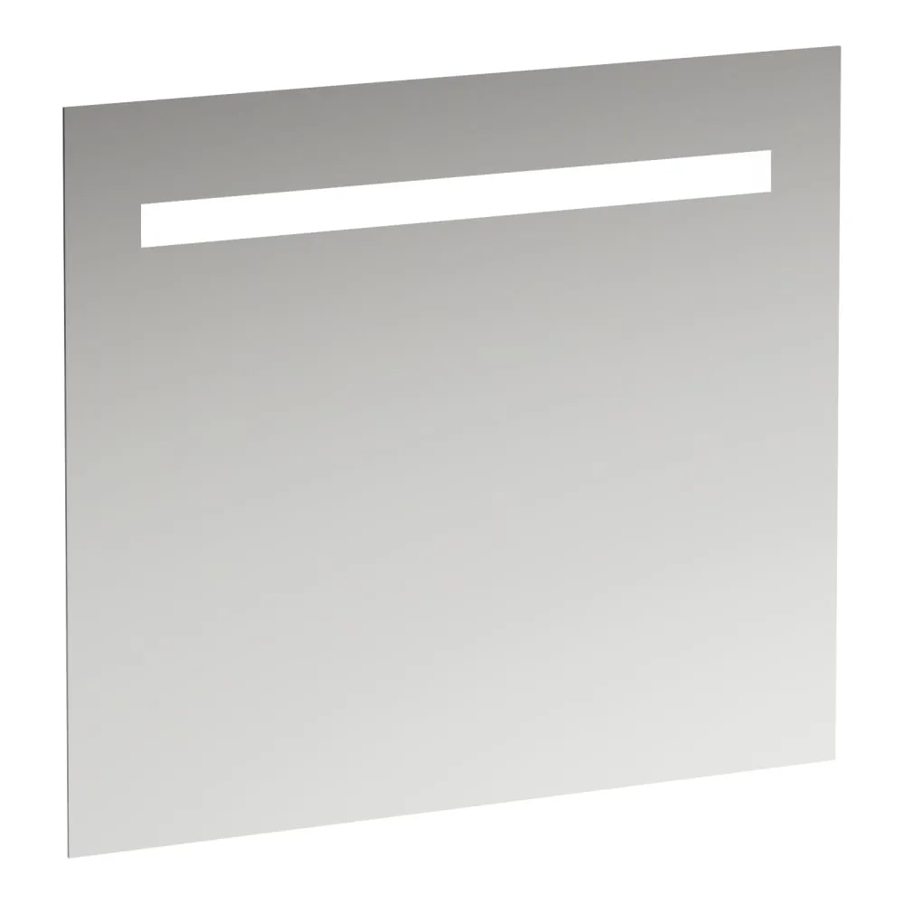 LAUFEN LEELO Zrcadlo, 800 mm v hliníkovém rámu,s vodorovným LED osvětlením, pro externí vypínač, 4000 K, IP44 800 x 40 x 700 mm #H4476419501441 - 144 - Zrcadlo