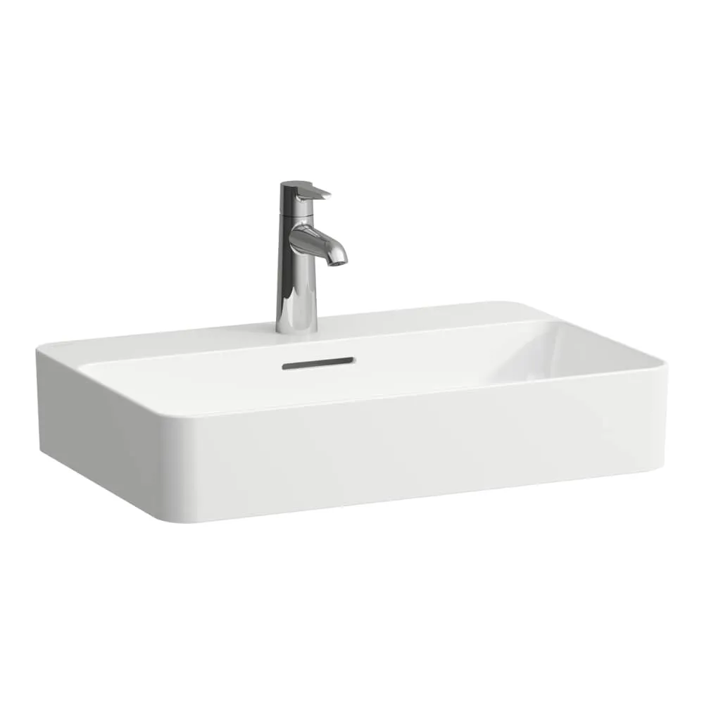 LAUFEN VAL Umyvadlová mísa, s armaturní deskou 600 x 400 x 115 mm #H8122854001091 - 000 - Bílá