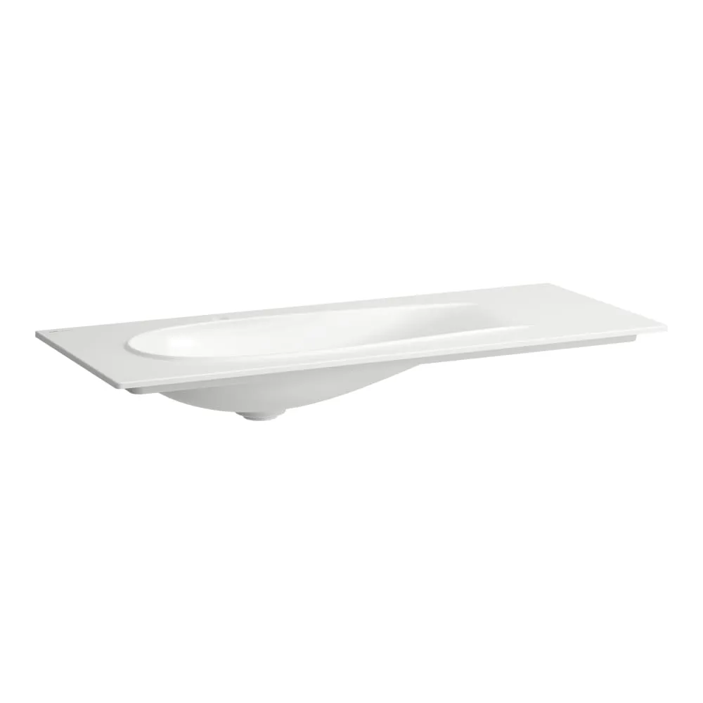 LAUFEN ILBAGNOALESSI Umyvadlo do nábytku 'slim', vč. keramické krytky odpadního ventilu 1200 x 500 x 15 mm #H8179791881111 - 400 - Bílá LCC (LAUFEN Clean Coat)