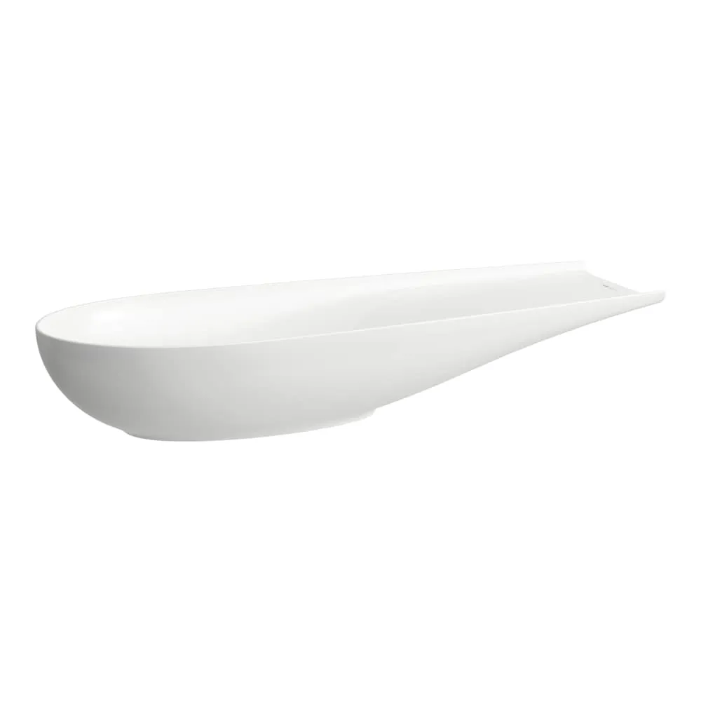 LAUFEN ILBAGNOALESSI Umyvadlová mísa levá/pravá, vč. keramické krytky odpadního ventilu 1000 x 380 x 170 mm #H8189747161121 - 400 - Bílá LCC (LAUFEN Clean Coat)