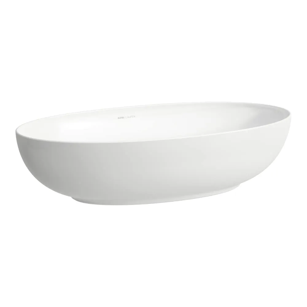 LAUFEN ILBAGNOALESSI Umyvadlová mísa, oválná, vč. keramické krytky odpadního ventilu 700 x 380 x 170 mm #H8189771881121 - 400 - Bílá LCC (LAUFEN Clean Coat)