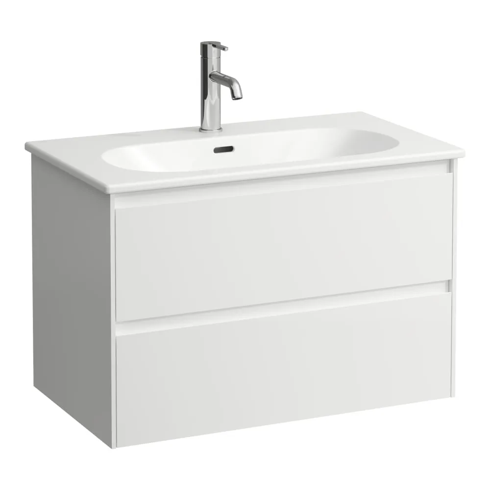 LAUFEN LUA Umyvadlo slim se skříňkou Lani 800 mm, se 2 zásuvkami 800 x 455 x 525 mm #H8600872661041 - 260 - Bílá mat
