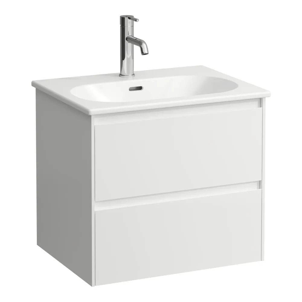 LAUFEN LUA Umyvadlo slim se skříňkou Lani 600 mm, se 2 zásuvkami 600 x 455 x 525 mm #H8600832661041 - 260 - Bílá mat