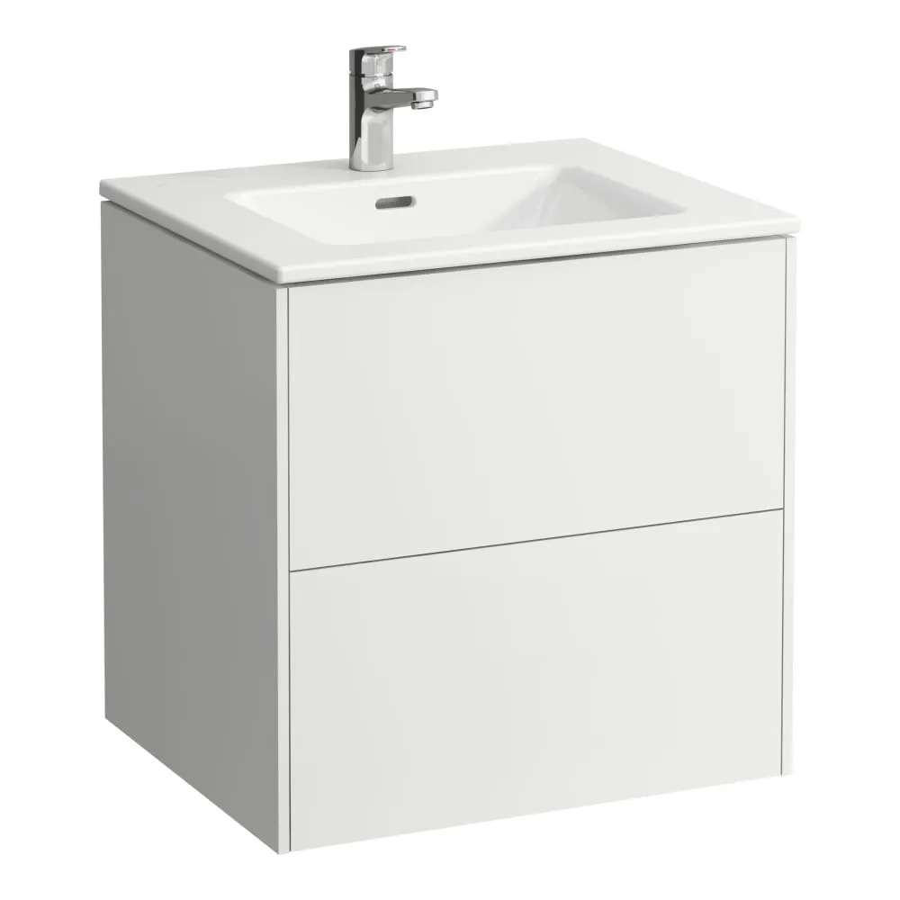 LAUFEN Umyvadlo 'slim' se skříňkou 600 mm, se 2 zásuvkami, vč. dělícího systému do zásuvek 600 x 500 x 610 mm #H8649602631041 - 260 - Bílá mat