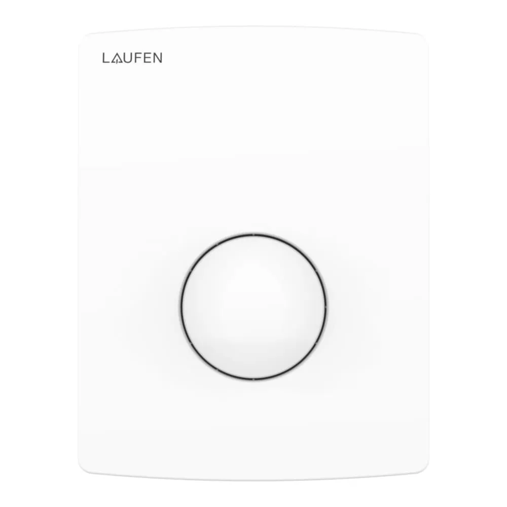 LAUFEN INEO Urinálové splachovací tlačítko AU109, kulaté tlačítko, bílá barva 126 x 162 x 38 mm #H9091090070001 - 000 - Bílá