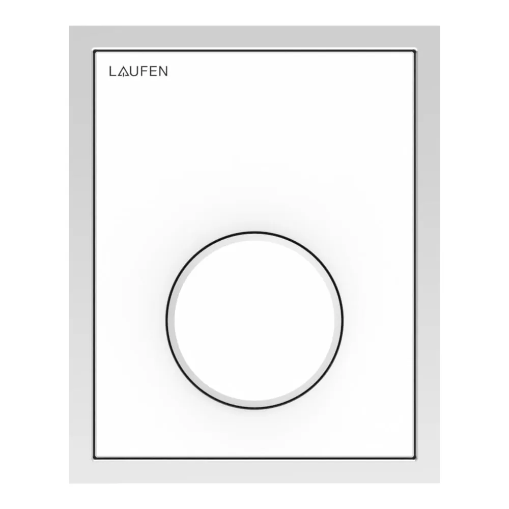 LAUFEN INEO URINÁL LIS AU106 plastový bílý, pod omítku s rámem z leštěné nerezové oceli 1 x 107 x 132 mm #H9091060000001 - 000 - Bílý
