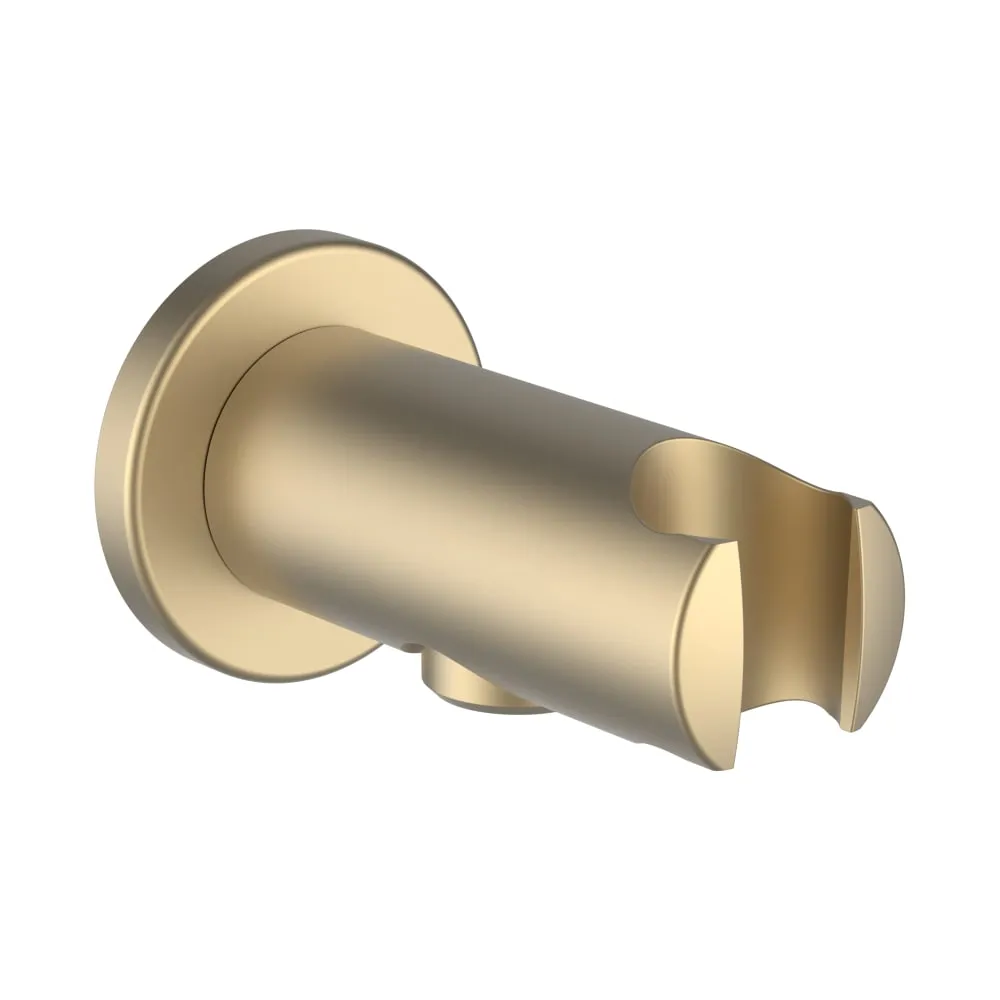 LAUFEN SPRCHOVÉ PŘÍSLUŠENSTVÍ Připojení sprchové hadice 1/2" s nástěnným držákem ruční sprchy, PVD světle zlatá matná #HF504778462000