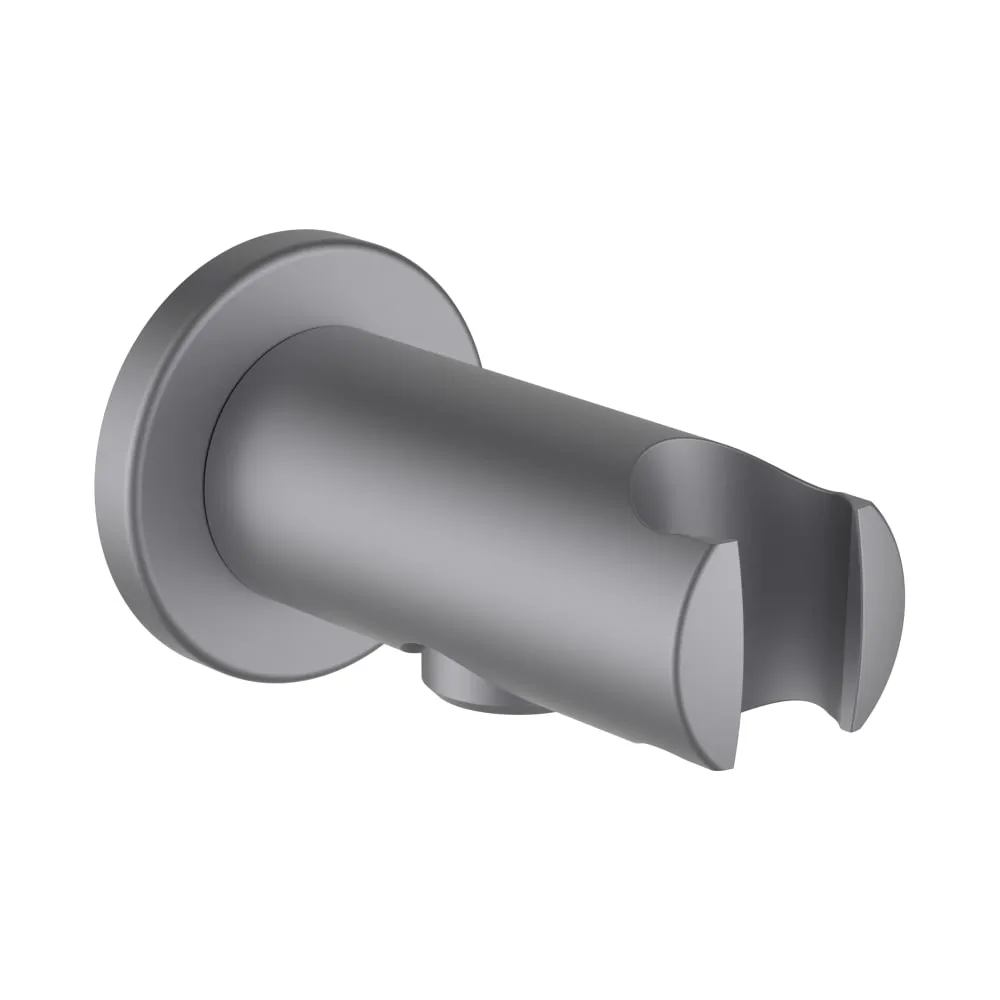 LAUFEN SPRCHOVÉ PŘÍSLUŠENSTVÍ Připojení sprchové hadice 1/2" s nástěnným držákem ruční sprchy, PVD kartáčovaná nerez ocel #HF504778423000