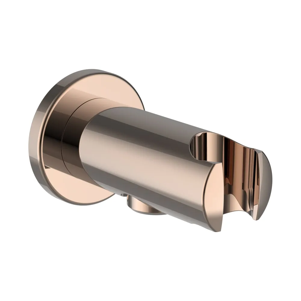 LAUFEN SPRCHOVÉ PŘÍSLUŠENSTVÍ Připojení sprchové hadice 1/2" s nástěnným držákem ruční sprchy, PVD zlatorůžová #HF504778465000