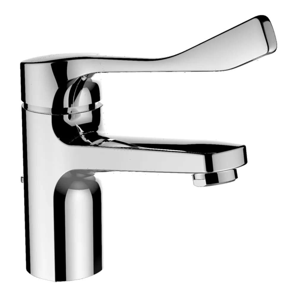 LAUFEN CITYPRO LIBERTY Umyvadlová stojánková páková baterie s pevným výtokem 140 mm, kartuše Ecototal, s lékařskou pákou s automatickou výpustí #HF500903100094